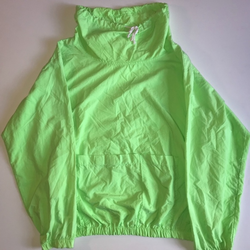 Pinwheels USA Vintage Neon Green Windbreaker